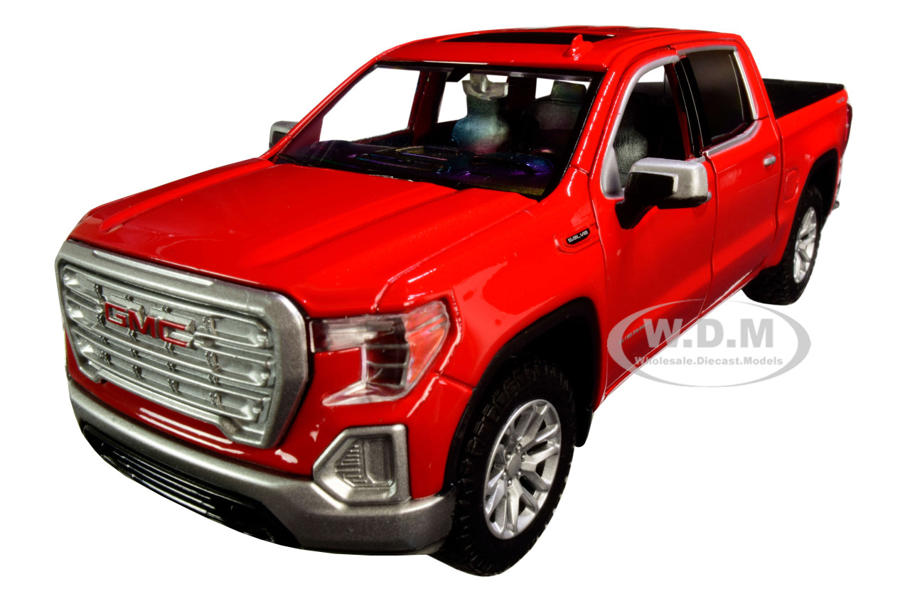 2019 GMC Sierra 1500 SLT Crew Cab Pickup Truck Red 1/24-1/27 Diecast Model Car by Motormax diecast model