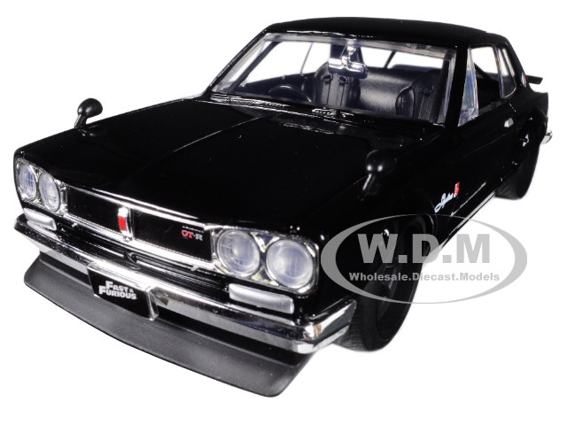 Brian's Nissan Skyline 2000 GT-R RHD (Right Hand Drive) Black "Fast & Furious" Movie 1/24 Diecast Model Car by Jada diecast model