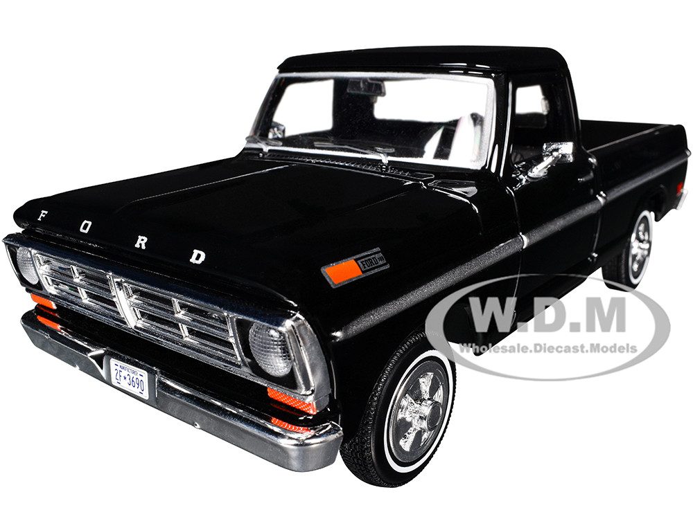 1972 Ford F-100 Pickup Truck Black "Timeless Legends" Series 1/24 Diecast Model Car by Motormax diecast model