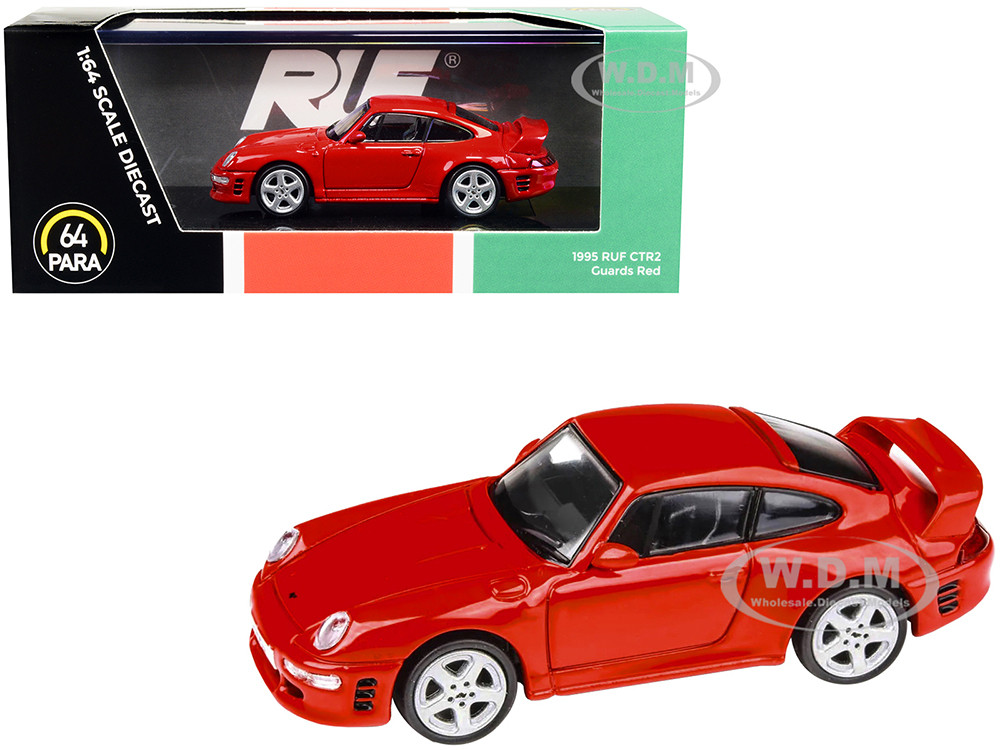 1995 RUF CTR2 Guards Red 1/64 Diecast Model Car by Paragon Models diecast model