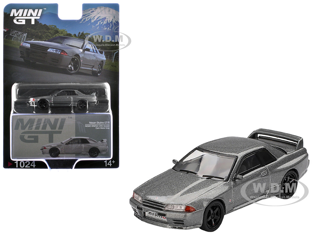 Nissan Skyline GT-R (NISMO BNR32 CRS Version) RHD (Right Hand Drive) Dark Metal Gray Metallic Limited Edition 1/64 Diecast Model Car by Mini GT diecast model