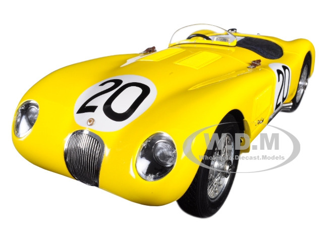Jaguar C-Type #20 Roger Laurent, Charles de Tornaco 24 Hours of Le Mans France (1953) "Jaguar Racing Team" Limited Edition to 1,000 pieces Worldwide 1/18 Diecast Model Car by CMC diecast model