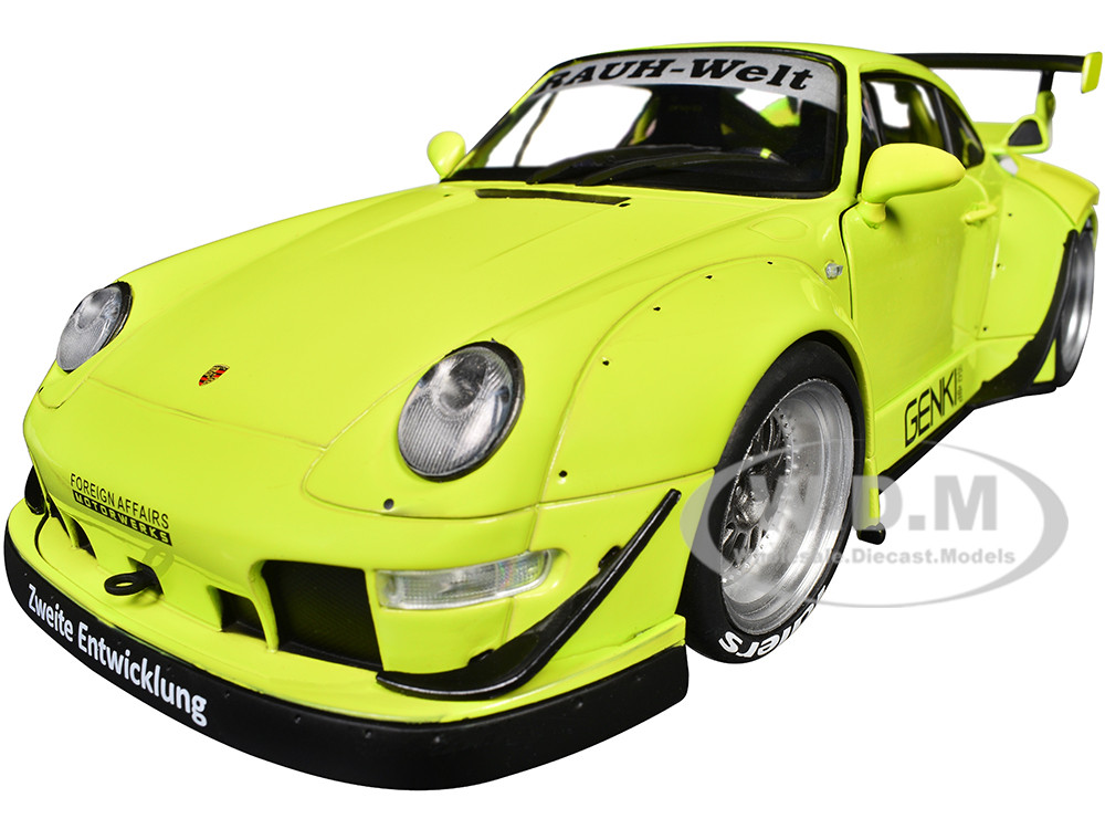RWB Body Kit "Genki" Lime Green "Pink Slips" Series 1/18 Diecast Model Car by Jada diecast model