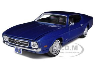1971 Ford Mustang Sportsroof Blue 1/24 Diecast Model Car by Motormax diecast model