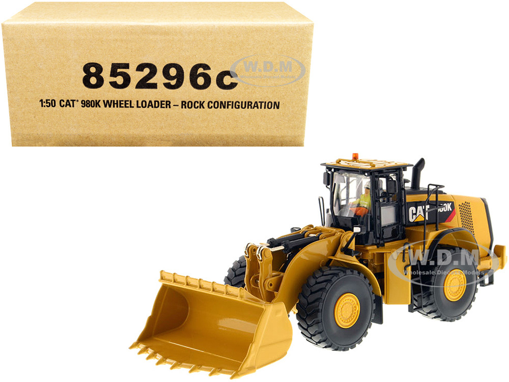CAT Caterpillar 980K Wheel Loader Rock Configuration with Operator "Core Classics Series" 1/50 Diecast Model by Diecast Masters diecast model