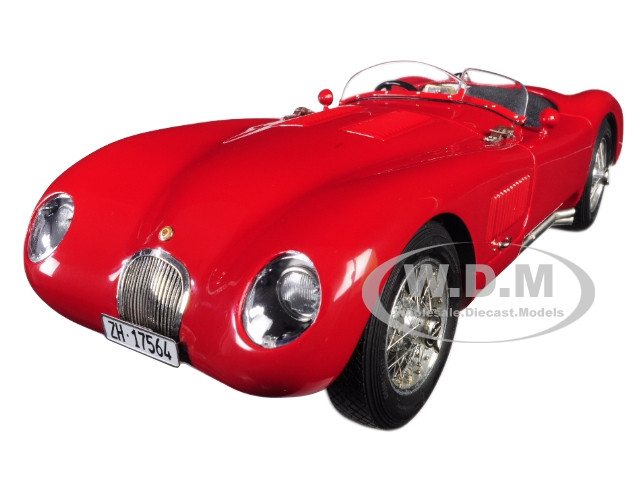 1952 Jaguar C-Type XKC 023 Red Limited Edition to 1,000 pieces Worldwide 1/18 Diecast Model Car by CMC diecast model