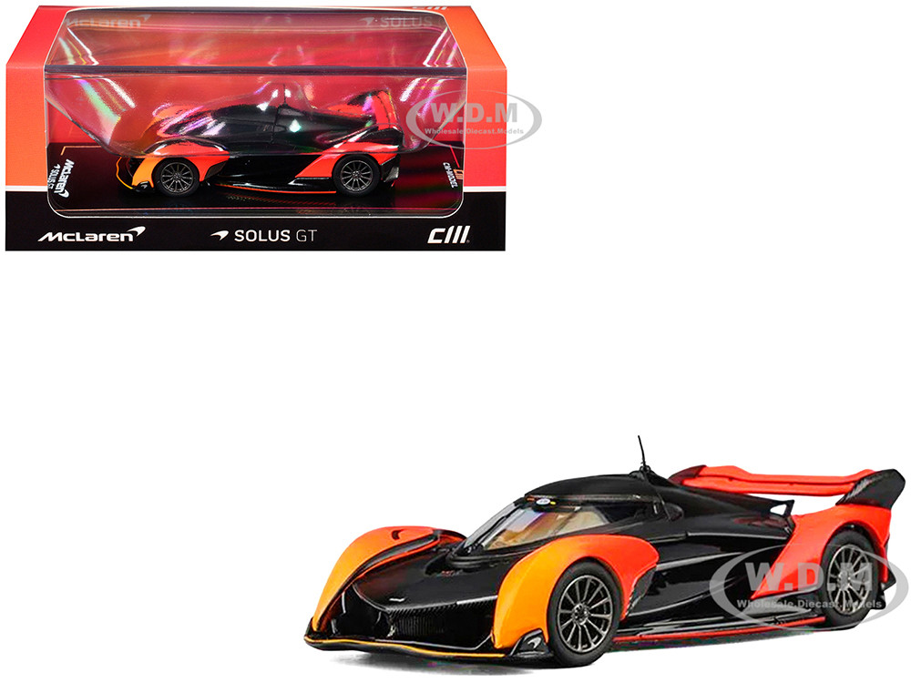 McLaren Solus GT Orange Gradient and Matt Black 1/64 Diecast Model Car by CM Model diecast model