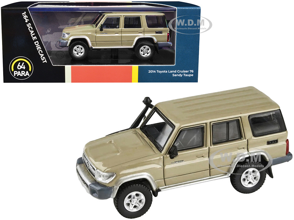 2014 Toyota Land Cruiser 76 Sandy Taupe Tan 1/64 Diecast Model Car by Paragon Models diecast model