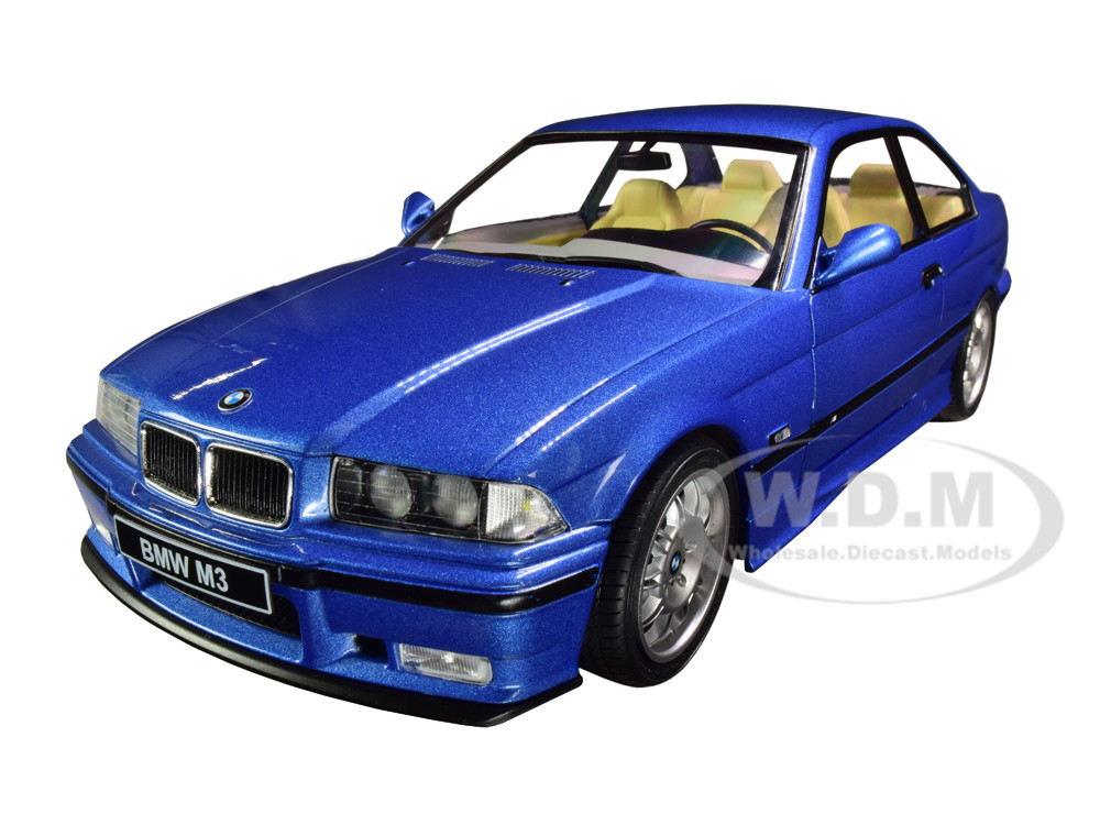 1994 BMW E36 M3 Blue Estoril Metallic 1/18 Diecast Model Car by Solido diecast model
