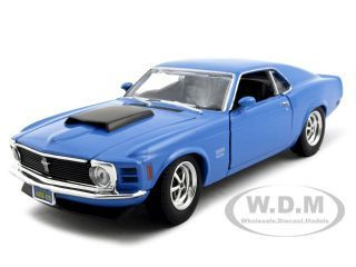 1970 Ford Mustang Boss 429 Blue 1/24 Diecast Model Car by Motormax diecast model