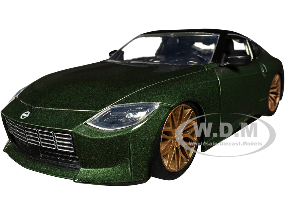 2023 Nissan Z Dark Green Metallic with Black Top "Fast X" (2023) Movie "Fast & Furious" Series 1/24 Diecast Model Car by Jada diecast model