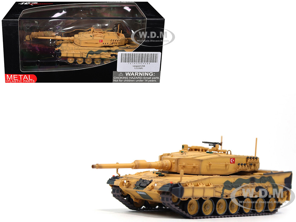 Leopard 2A4 Main Battle Tank "Desert Camouflage, 2nd Cavalry Armored Brigade, Turkey-Syrian Border" (2016) Turkish Army "Armor Premium" Series 1/72 Diecast Model by Panzerkampf diecast model