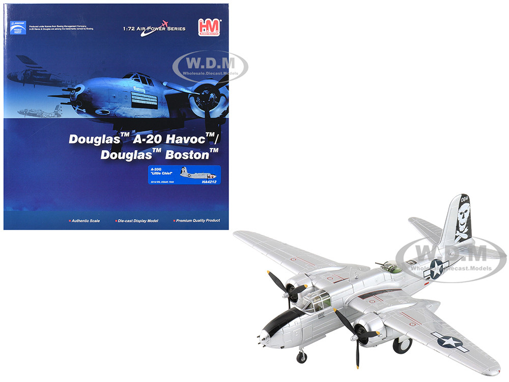 Douglas A-20G Havoc Aircraft "Little Chief, 43-9521, 321st BS" (1944) United States Army Air Forces "Air Power Series" 1/72 Diecast Model by Hobby Master diecast model