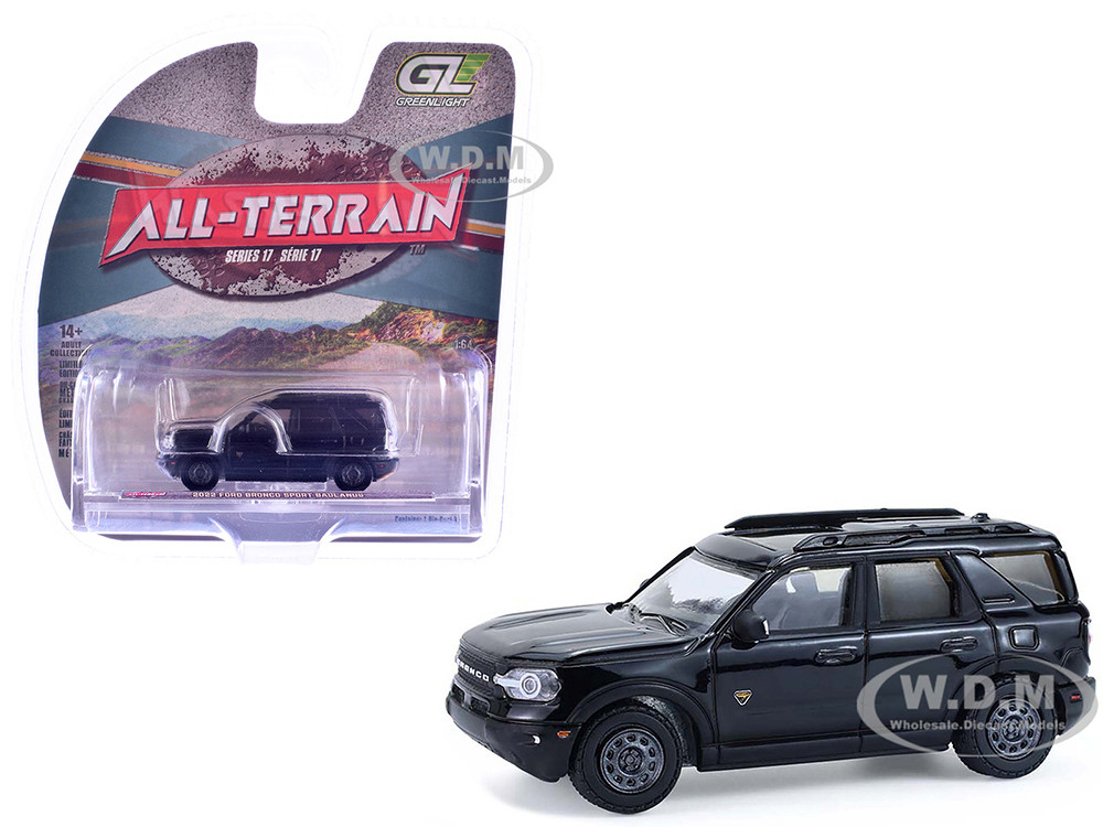 2022 Ford Bronco Sport Badlands Black "All Terrain" Series 17 1/64 Diecast Model Car by Greenlight diecast model