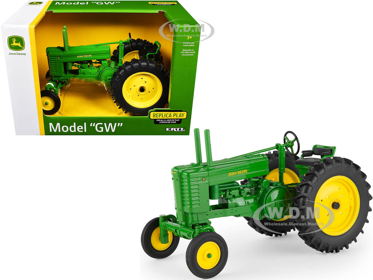 John Deere Model GW Tractor Green "Replica Play" Series 1/16 Diecast Model by ERTL TOMY diecast model