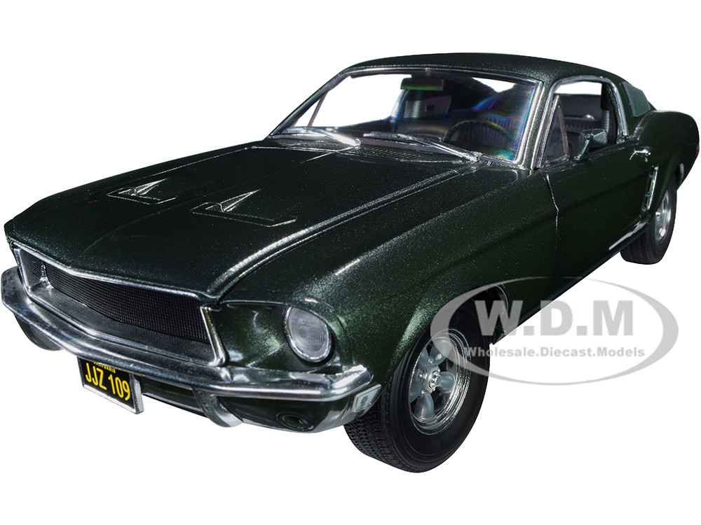 1968 Ford Mustang GT Fastback Highland Green Metallic 1/18 Diecast Model Car by Greenlight diecast model