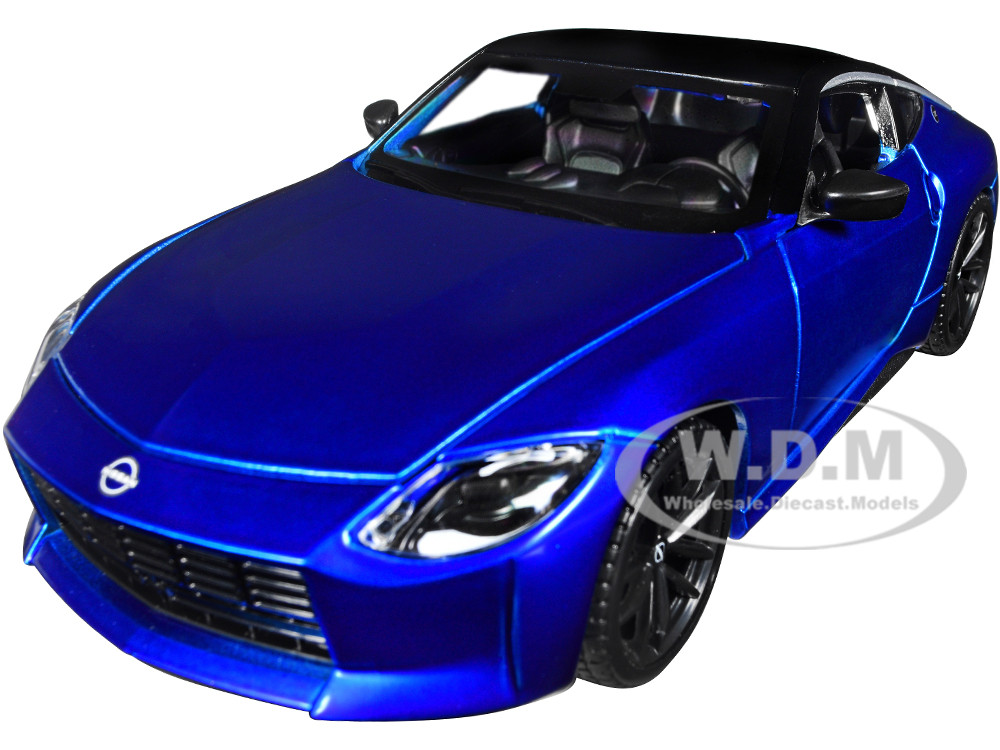 2023 Nissan Z Blue Metallic with Black Top "Special Edition" Series 1/24 Diecast Model Car by Maisto diecast model