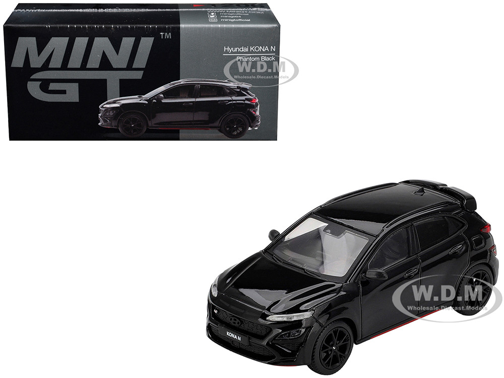 Hyundai Kona N Phantom Black Limited Edition 1/64 Diecast Model Car by Mini GT diecast model