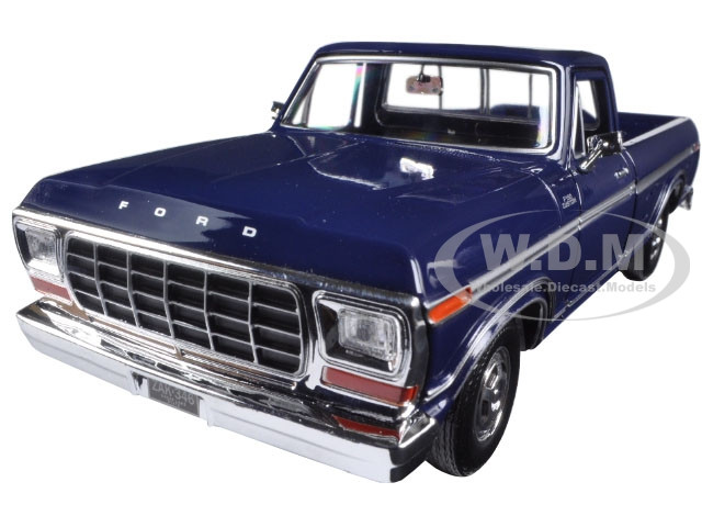 1979 Ford F-150 Pickup Truck Dark Blue 1/24 Diecast Model Car by Motormax diecast model