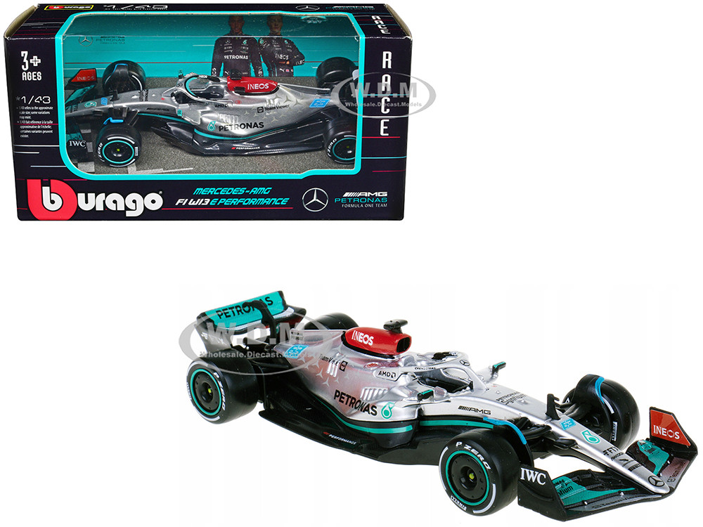 Mercedes-AMG F1 W13 E Performance #63 George Russell "F1 Formula One World Championship" (2022) 1/43 Diecast Model Car by Bburago diecast model