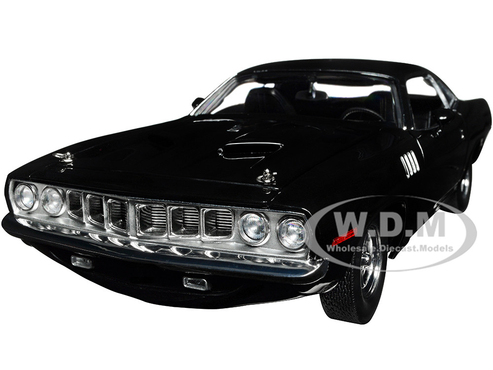 Plymouth Barracuda Black "John Wick: Chapter 4" (2023) Movie 1/18 Diecast Model Car by Highway 61 diecast model