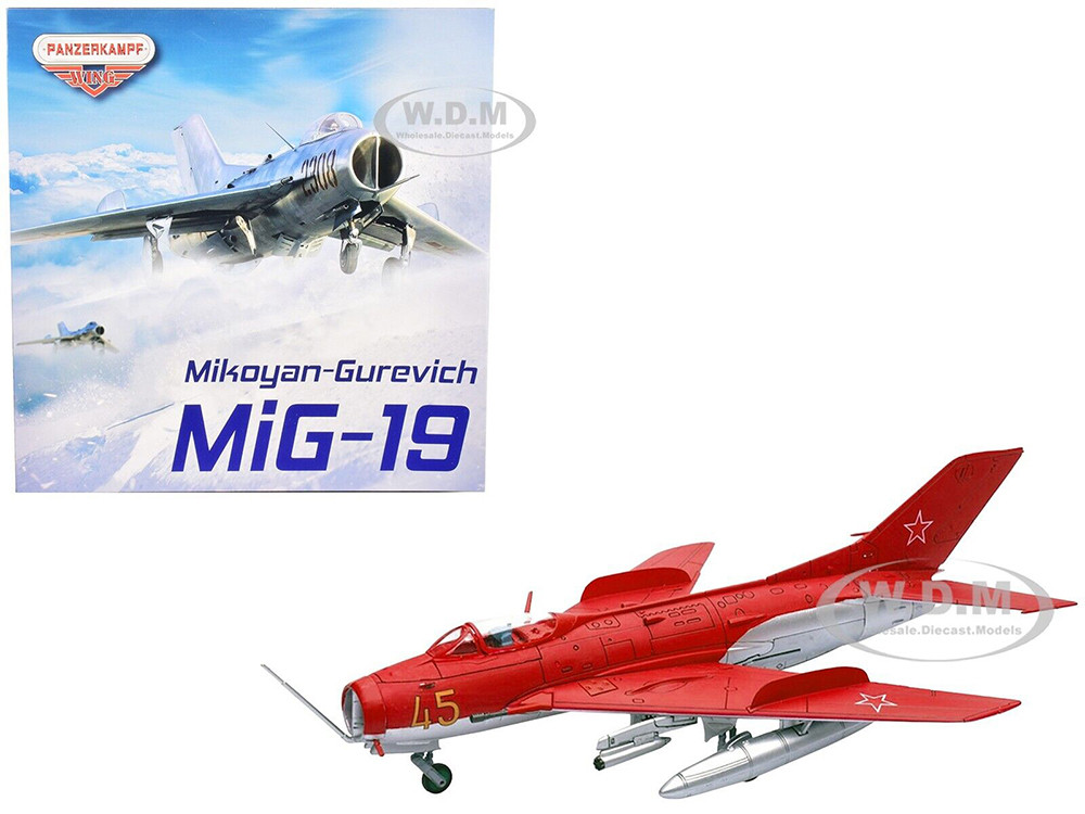 Mikoyan-Gurevich MiG-19S Farmer C Fighter Aircraft "Yellow 45" "VVS Display Team, Soviet Air Force, Kubinka Air Base" (1960) "Wing" Series  1/72 Diecast Model by Panzerkampf diecast model