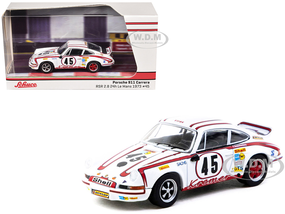 Porsche 911 Carrera RSR 2.8 #45 Erwin Kremer - Paul Keller - Clemens Schickentanz "Kremer Racing Team" GTS 3.0 Class Winner "24 Hours of Le Mans" (1973) "Collab64" Series 1/64 Diecast Model Car by Schuco & Tarmac Works diecast model