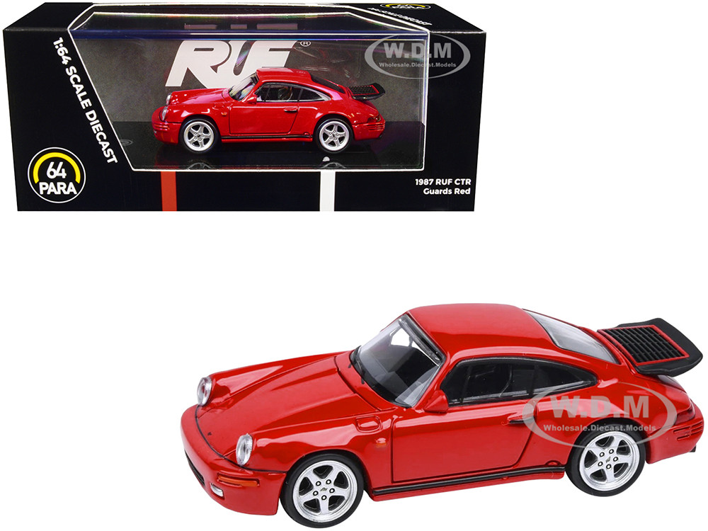 1987 RUF CTR Guards Red 1/64 Diecast Model Car by Paragon Models diecast model