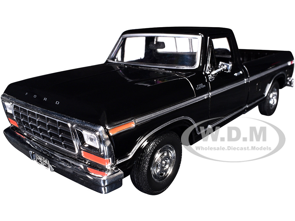 1979 Ford F-150 Custom Pickup Truck Black "Timeless Legends" Series 1/24 Diecast Model Car by Motormax diecast model