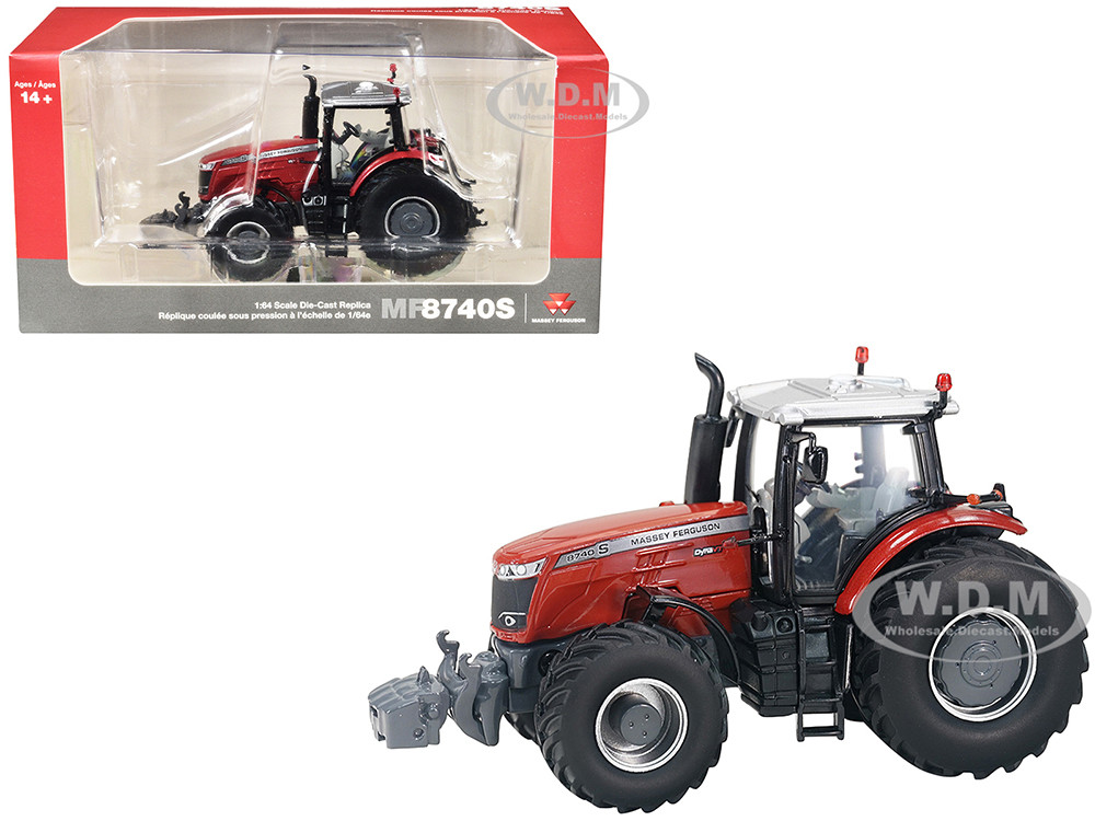 Massey Ferguson 8740 S Dyna VT Tractor Red with Silver Top 1/64 Diecast Model by SpecCast diecast model