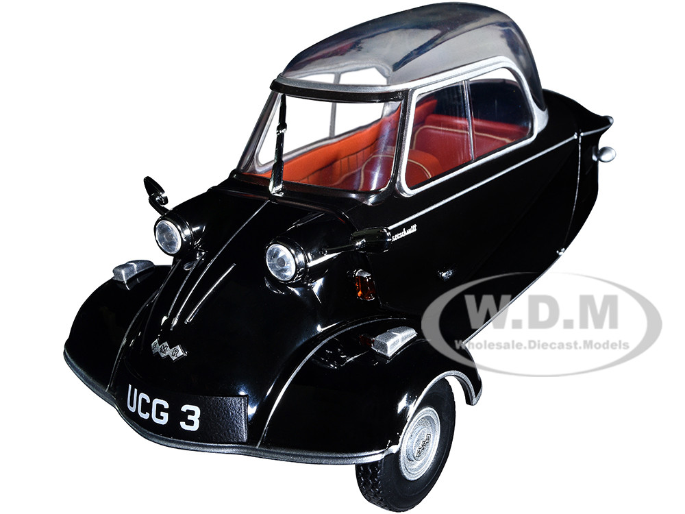 Messerschmitt KR200 Bubble Top Black with Red Interior 1/18 Diecast Model Car by Oxford Diecast diecast model