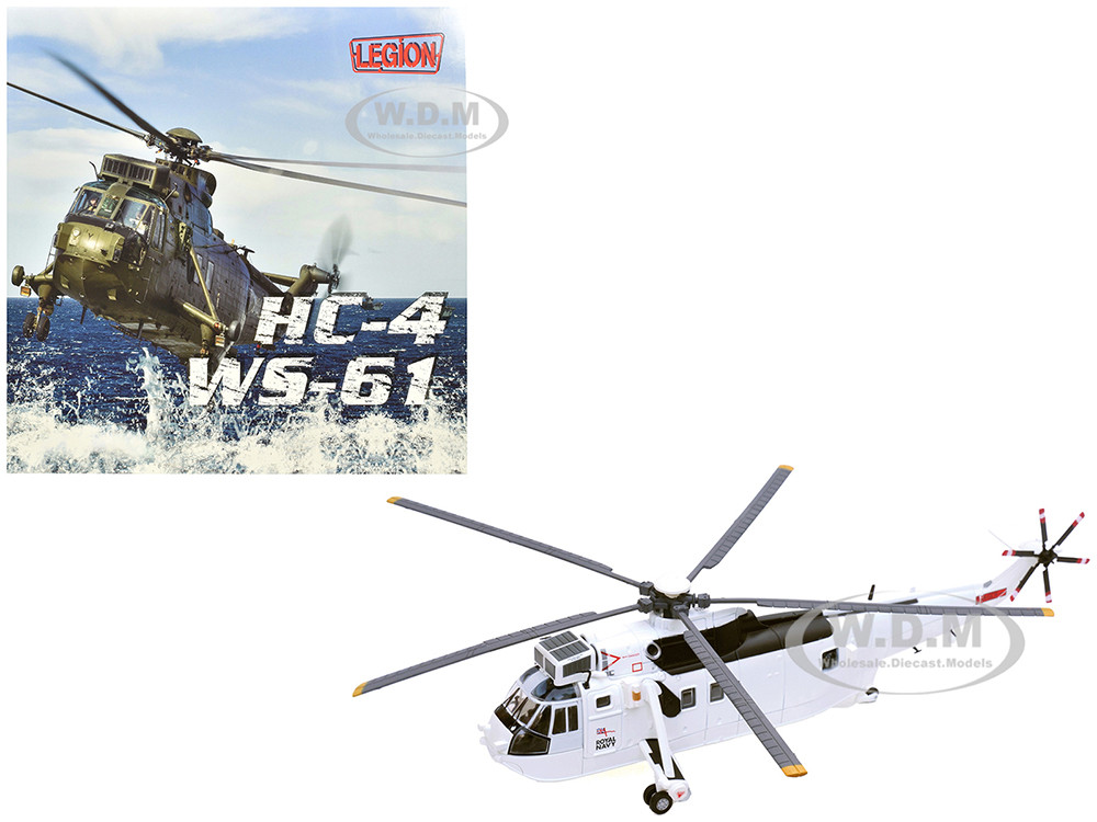 Westland Sea King HC.4 Helicopter "White Livery, 845 Naval Air Squadron, United Nations Protection Force, Bosnia/Croatia" (1995) British Royal Navy 1/72 Diecast Model by Legion diecast model