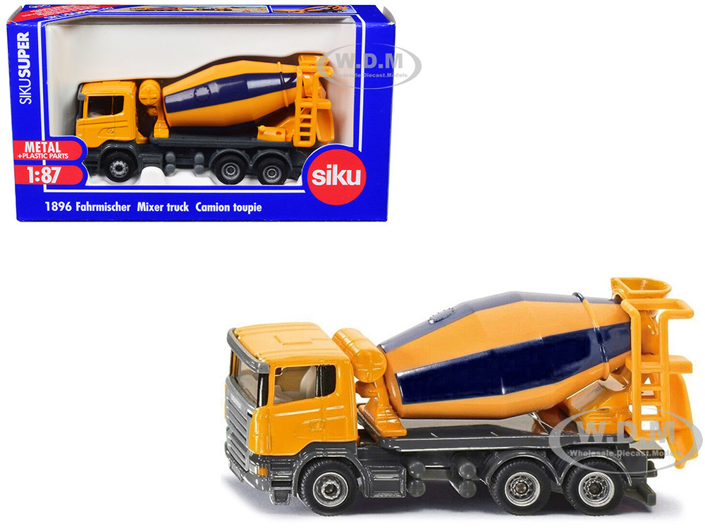 Scania Mixer Truck Yellow 1/87 (HO) Diecast Model by Siku diecast model