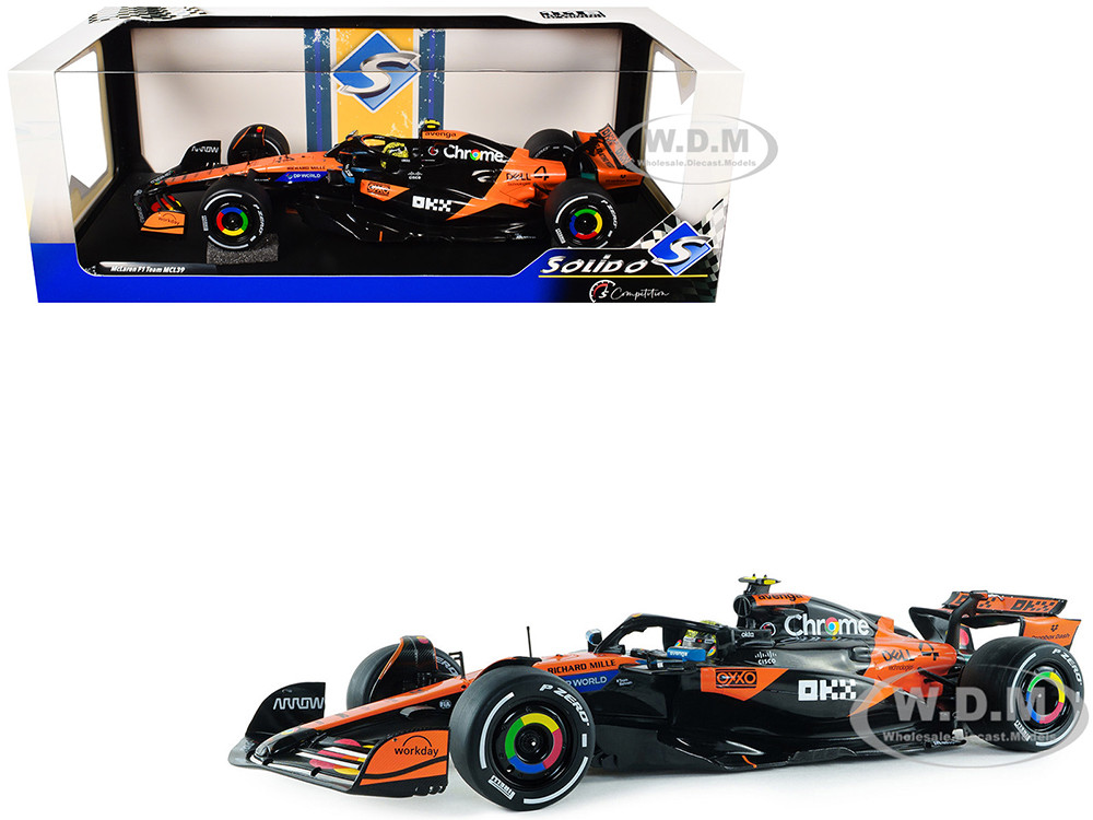 McLaren MCL39 #4 Lando Norris "OKX" Winner Formula One F1 "Australian GP" (2025) "Competition" Series 1/18 Diecast Model Car by Solido diecast model