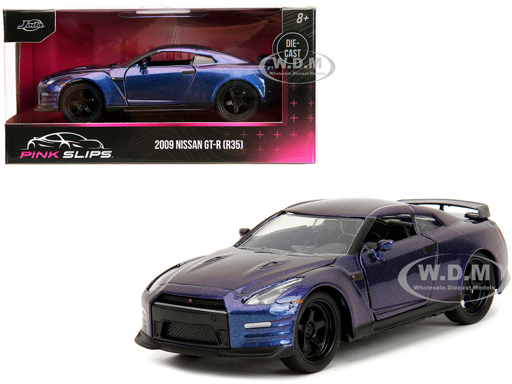 2009 Nissan GT-R (R35) Purple Metallic "Pink Slips" Series 1/32 Diecast Model Car by Jada diecast model