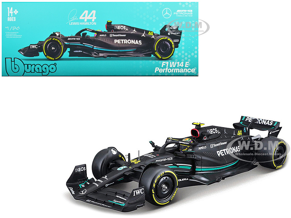 Mercedes-AMG F1 W14 E Performance #44 Lewis Hamilton "Petronas" Formula One F1 "World Championship" (2023) 1/24 Diecast Model Car by Bburago diecast model
