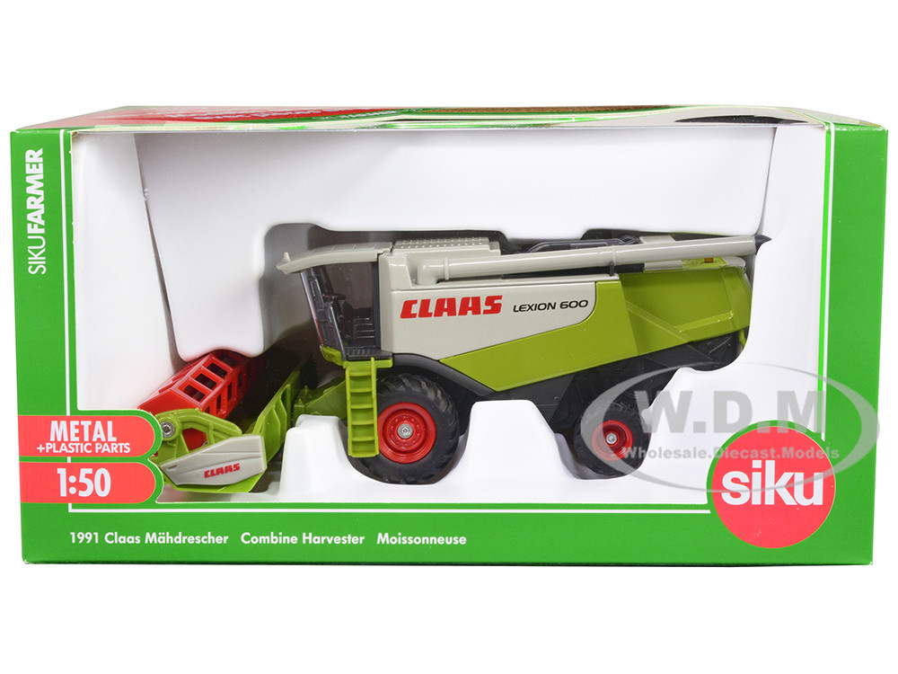 Claas Lexion 600 Combine Harvester Green and Gray 1/50 Diecast Model by Siku diecast model