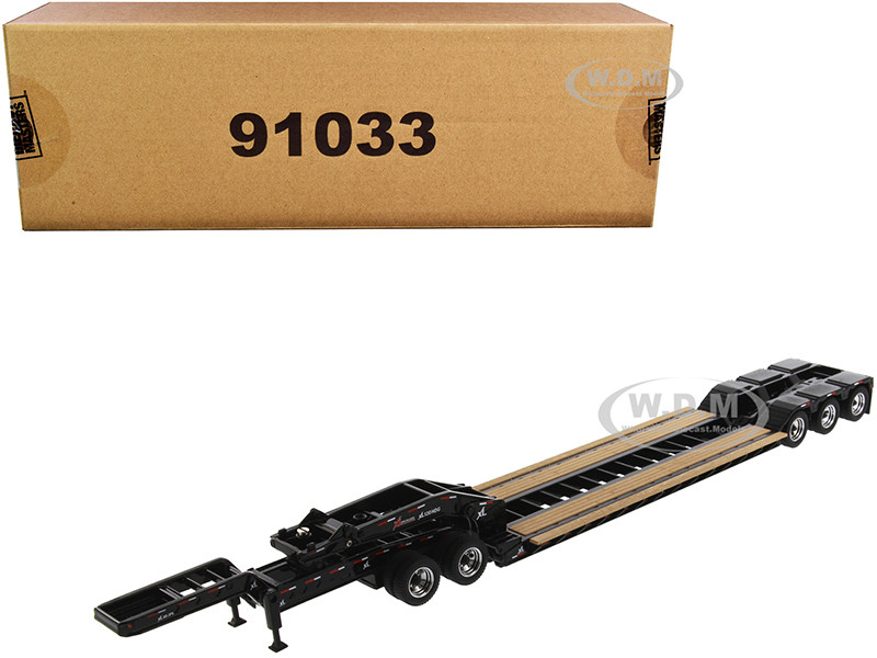 XL 120 Low-Profile HDG Outrigger Style Trailer with Jeep and 2 Boosters "Transport Series" 1/50 Diecast Model by Diecast Masters diecast model