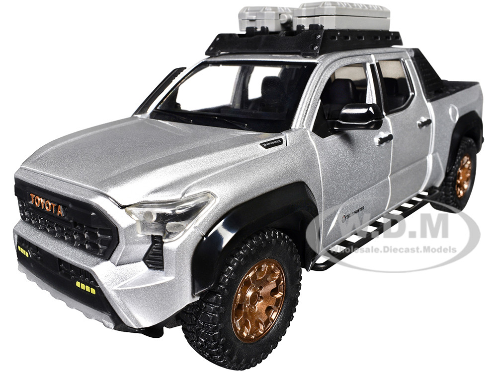 2024 Toyota Tacoma Trailhunter Edition Pickup Truck Silver Metallic 1/24 Diecast Model Car diecast model