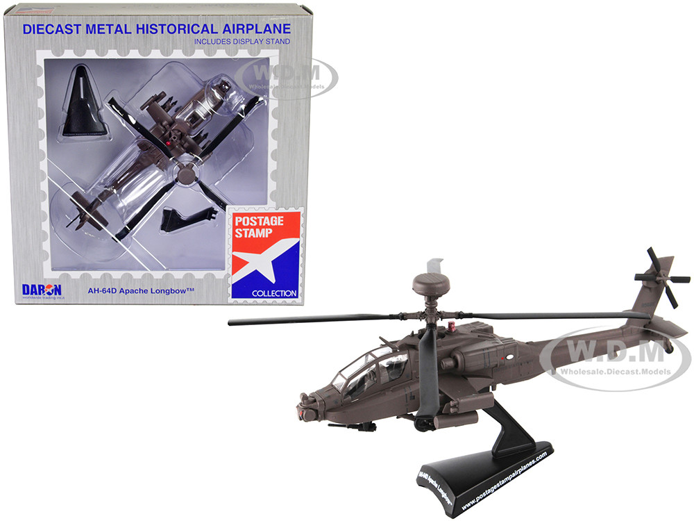 Boeing AH-64D Apache Longbow Helicopter "United States Army" 1/100 Diecast Model by Postage Stamp diecast model