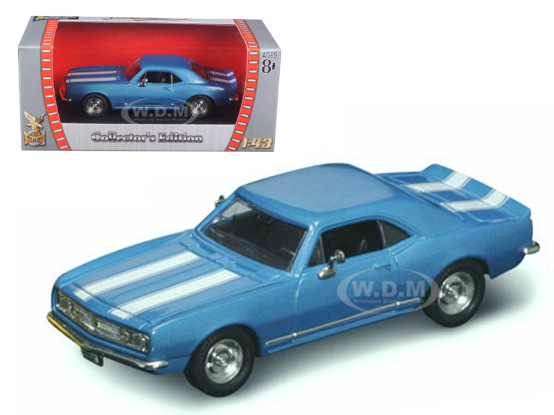 1967 Chevrolet Camaro Z-28 Blue 1/43 Diecast Model Car by Road Signature diecast model