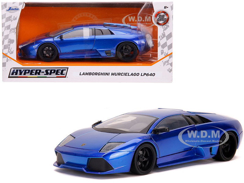 Lamborghini Murcielago LP640 Candy Blue "Hyper-Spec" 1/24 Diecast Model Car by Jada diecast model