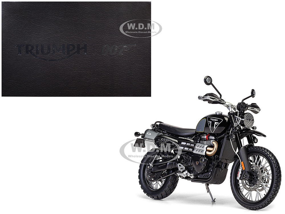 Triumph Scrambler 1200 "Bond Edition" Motorcycle Black 007 James Bond "No Time to Die" (2021) Movie 1/12 Diecast Model by Corgi diecast model