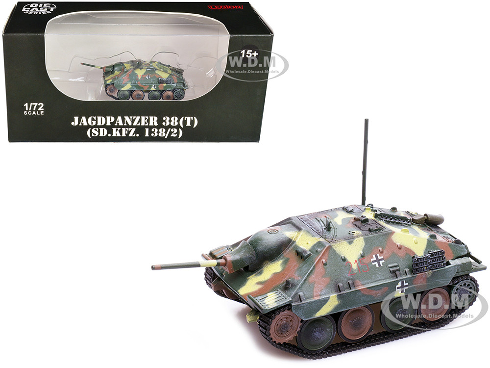 Jagdpanzer 38(T) SD.Kfz. 138/2 Hetzer Tank Destroyer Camouflage "German Army World War II" 1/72 Diecast Model by Legion diecast model