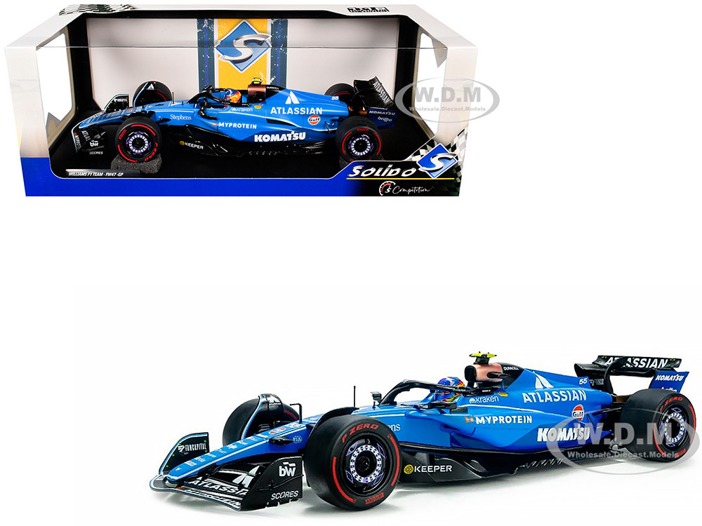 Williams FW47 #55 Carlos Sainz "Atlassian" Formula One F1 "Australian GP" (2025) "Competition" Series 1/18 Diecast Model Car by Solido diecast model