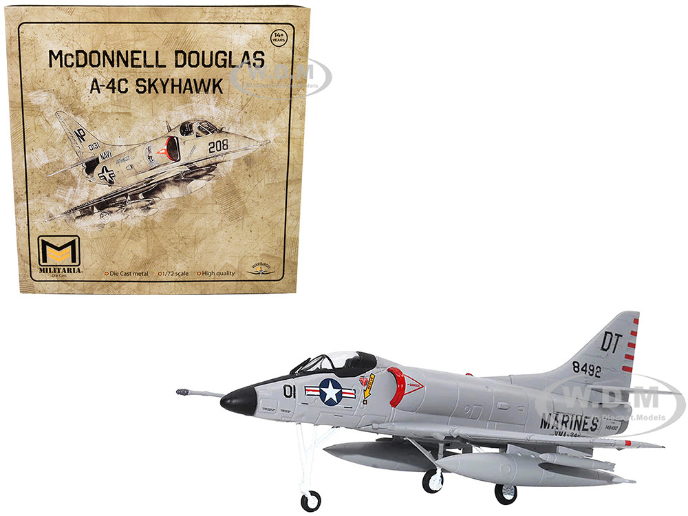 McDonnell Douglas A-4C Skyhawk Attack Aircraft "US Navy" 1/72 Diecast Model by Militaria Die Cast diecast model