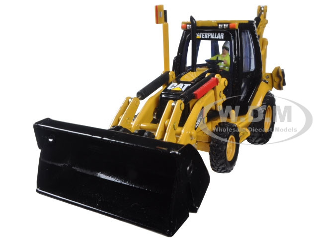 CAT Caterpillar 420E Center Pivot Backhoe Loader with Working Tools with Operator "Core Classics Series" 1/50 Diecast Model by Diecast Masters diecast model