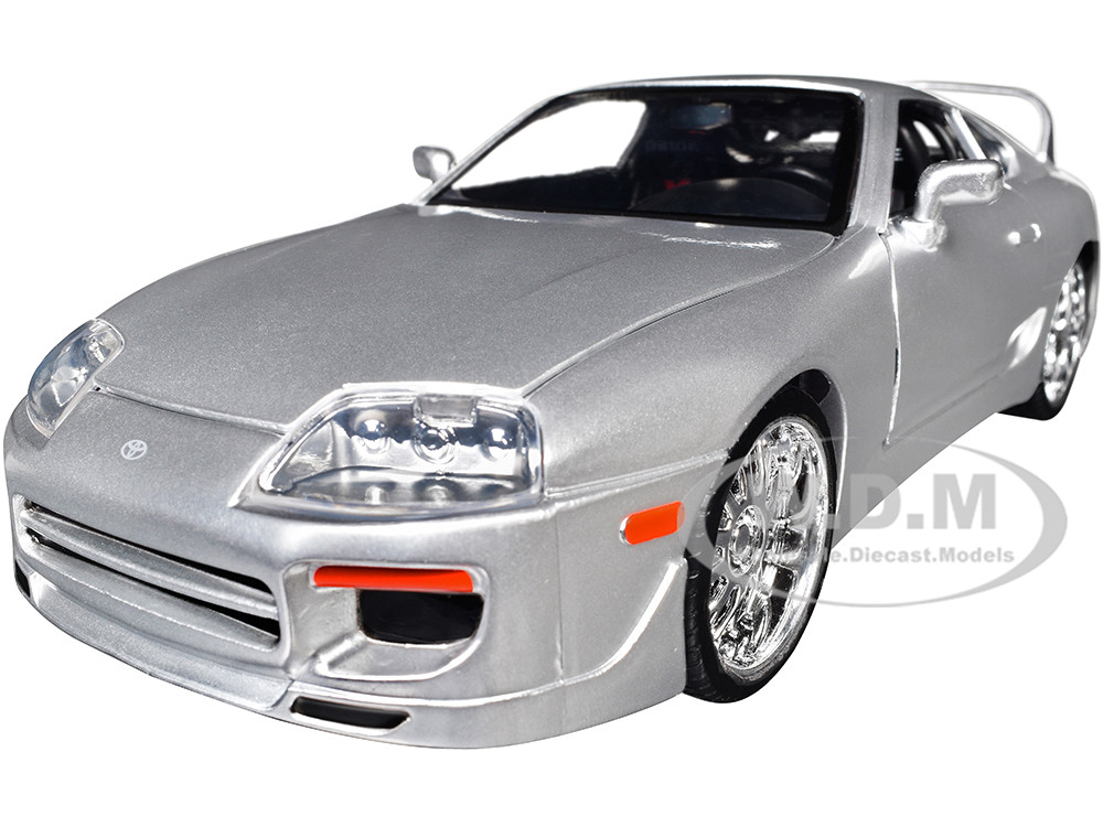 1995 Toyota Supra Silver Metallic "JDM Tuners" Series 1/24 Diecast Model Car by Jada diecast model