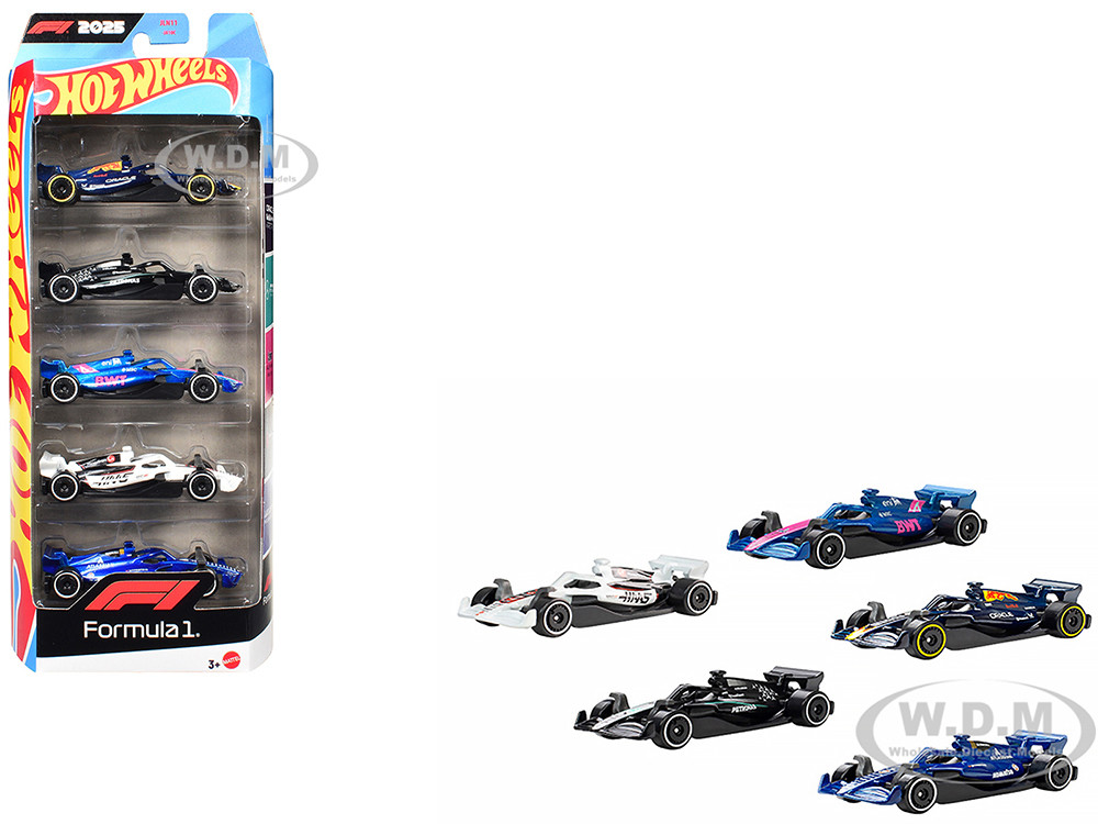 2025 Formula 1 World Championship 5 piece Set Diecast Model Cars by Hot Wheels diecast model