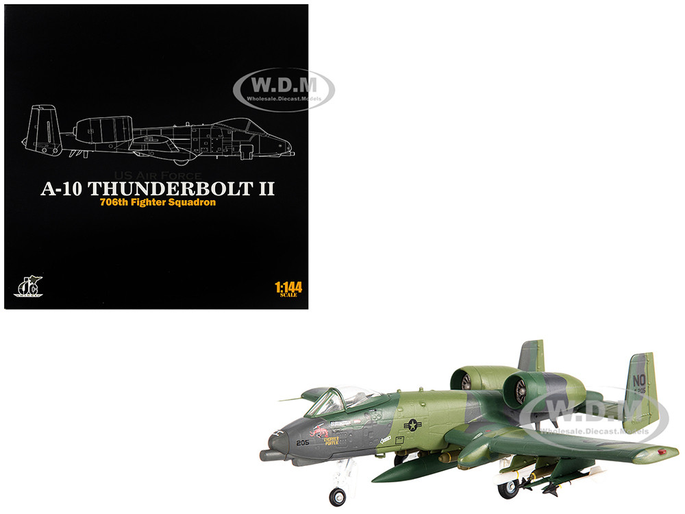 Fairchild Republic A-10 Thunderbolt II Attack Aircraft "23rd Tactical Fighter Wing, 706th Fighter Squadron, Operation Desert Storm" (1991) United States Air Force 1/144 Diecast Model by JC Wings diecast model